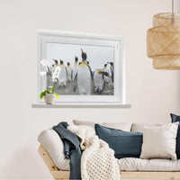 Fensterfolie [quer] Penguin Family  - Wohnzimmer100cm x 70cm