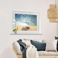 Fensterfolie [quer] Rhino  - Wohnzimmer100cm x 70cm