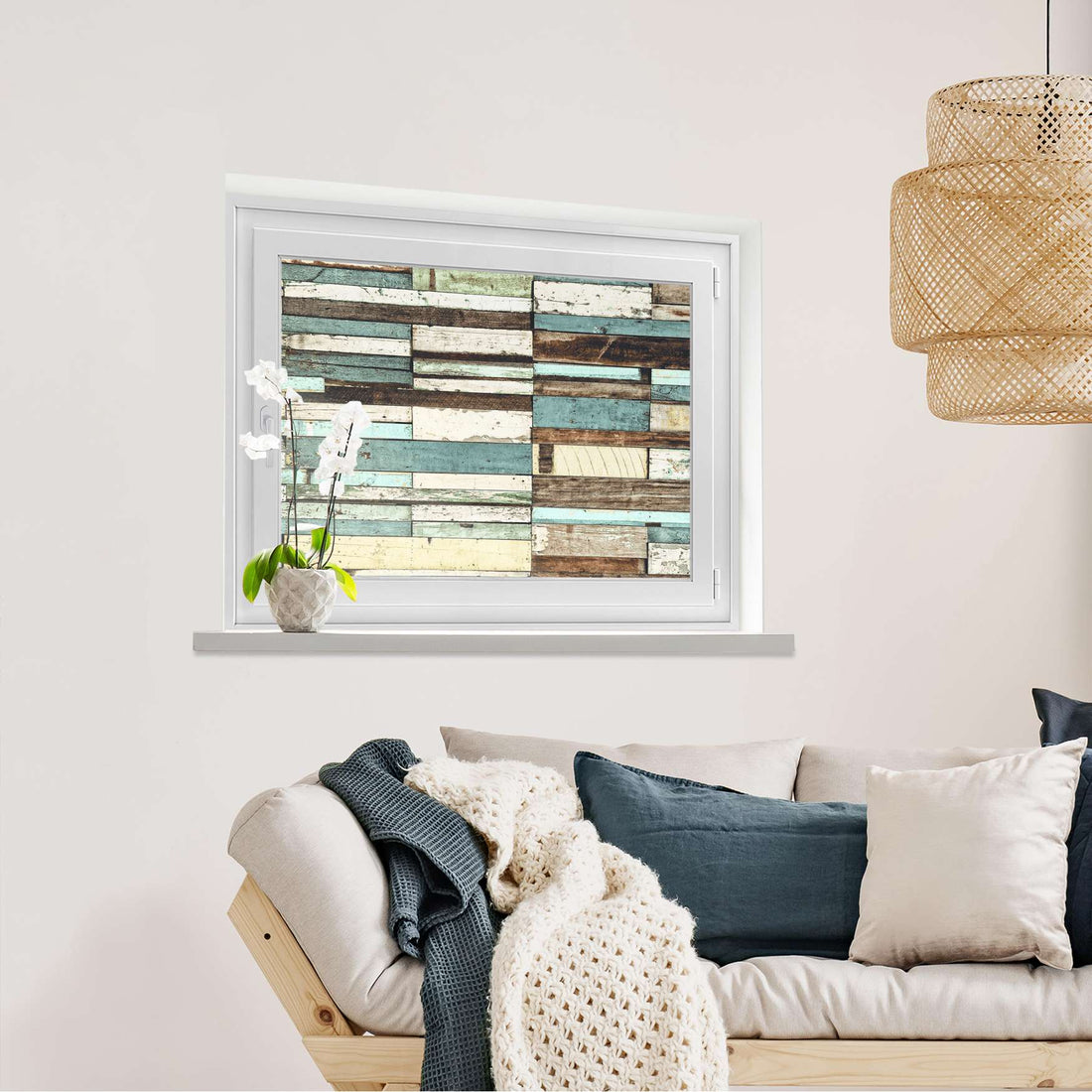 Fensterfolie [quer] Schiffsbruch  - Wohnzimmer100cm x 70cm