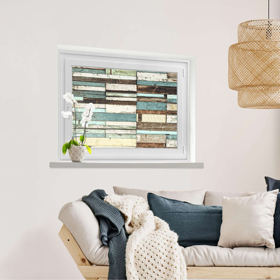 Fensterfolie [quer] Schiffsbruch  - Wohnzimmer100cm x 70cm