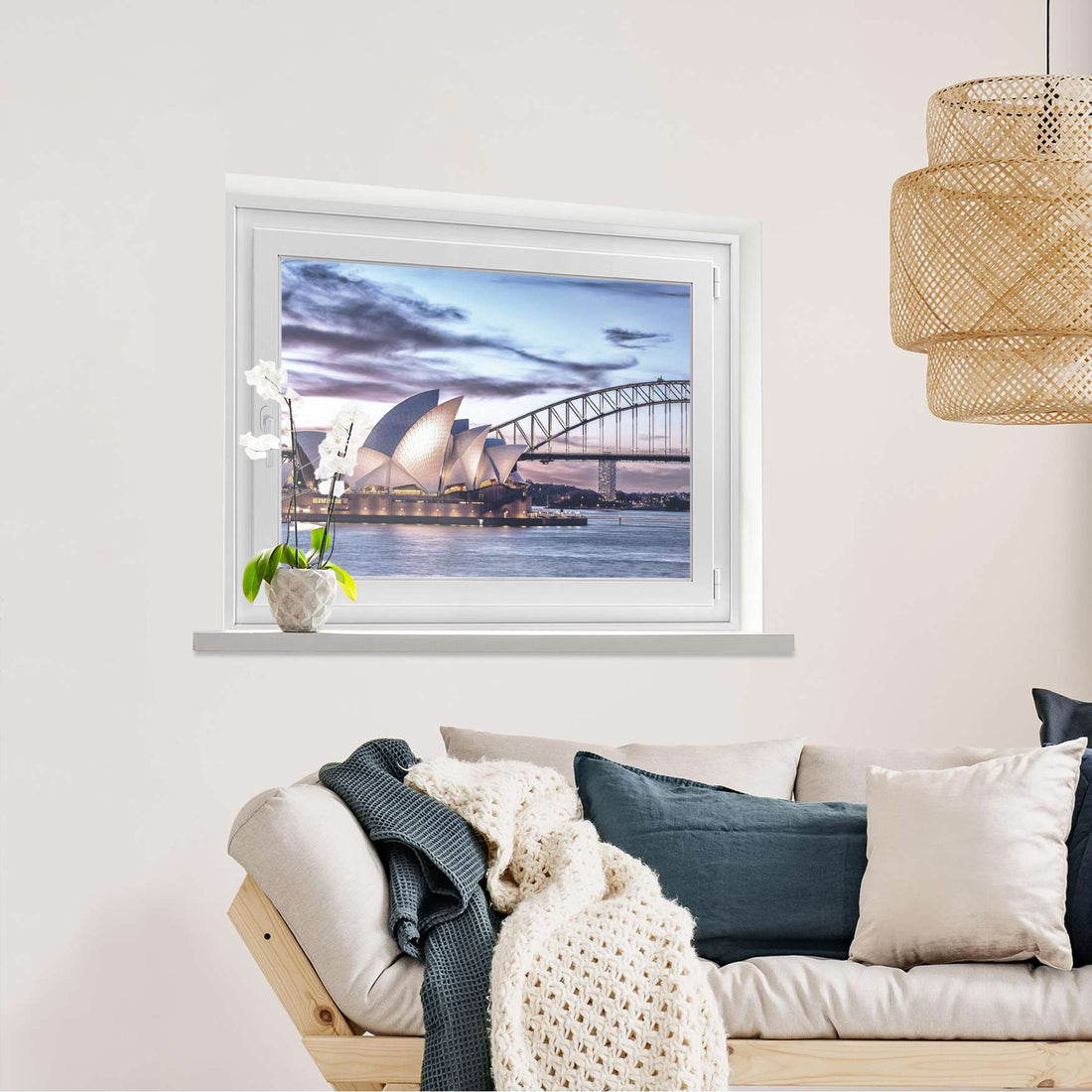 Fensterfolie [quer] Sydney  - Wohnzimmer100cm x 70cm