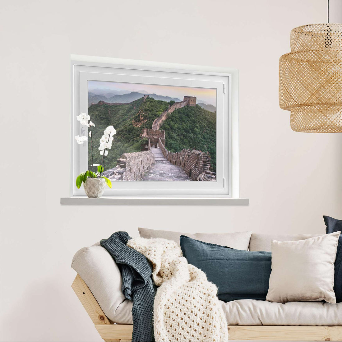 Fensterfolie [quer] The Great Wall  - Wohnzimmer100cm x 70cm