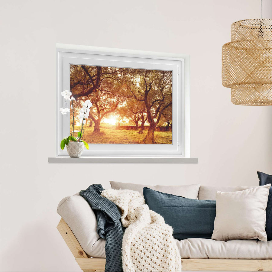 Fensterfolie [quer] Tree Sunlight  - Wohnzimmer100cm x 70cm