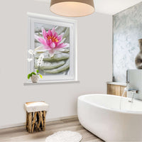 Fensterfolie [hoch] - Flower Buddha - 70x100 cm - Bad