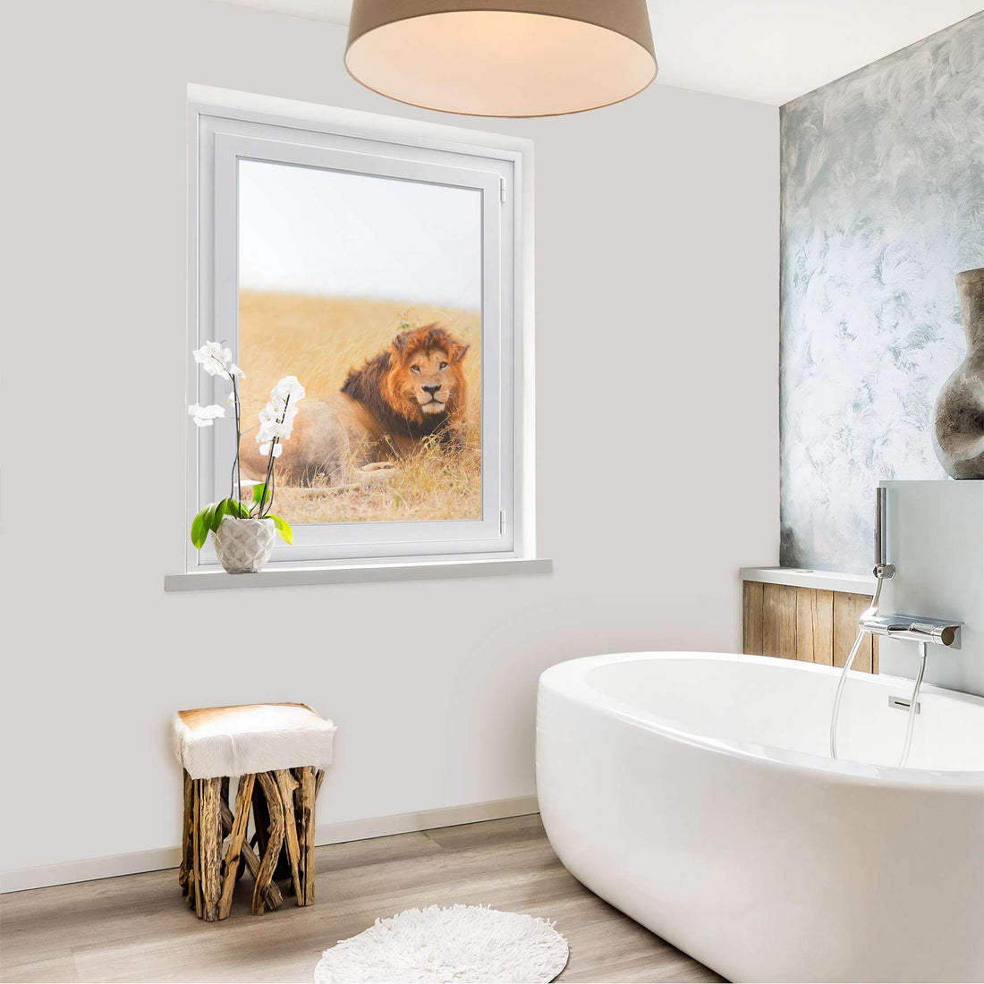 Fensterfolie [hoch] - Lion King - 70x100 cm - Bad