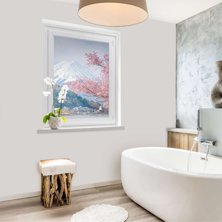 Fensterfolie [hoch] - Mount Fuji - 70x100 cm - Bad