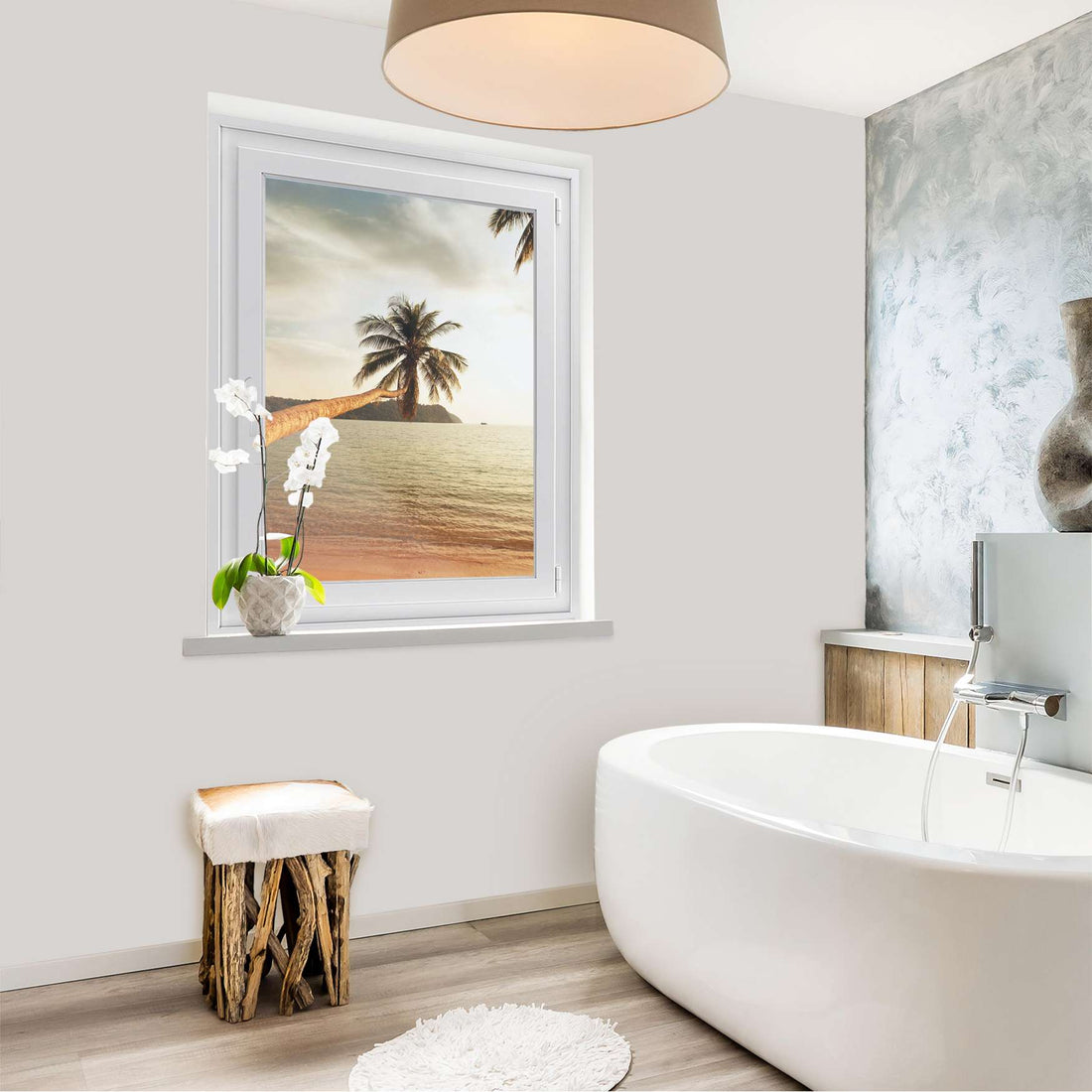 Fensterfolie [hoch] - Paradise - 70x100 cm - Bad