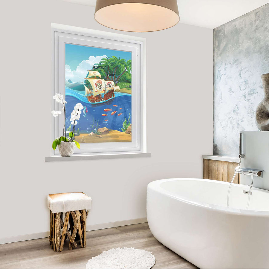 Fensterfolie [hoch] - Pirates - 70x100 cm - Bad