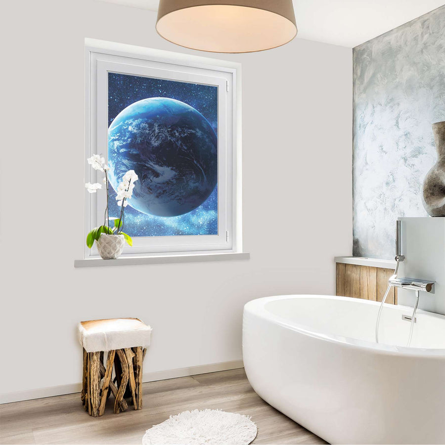 Fensterfolie [hoch] - Planet Blue - 70x100 cm - Bad