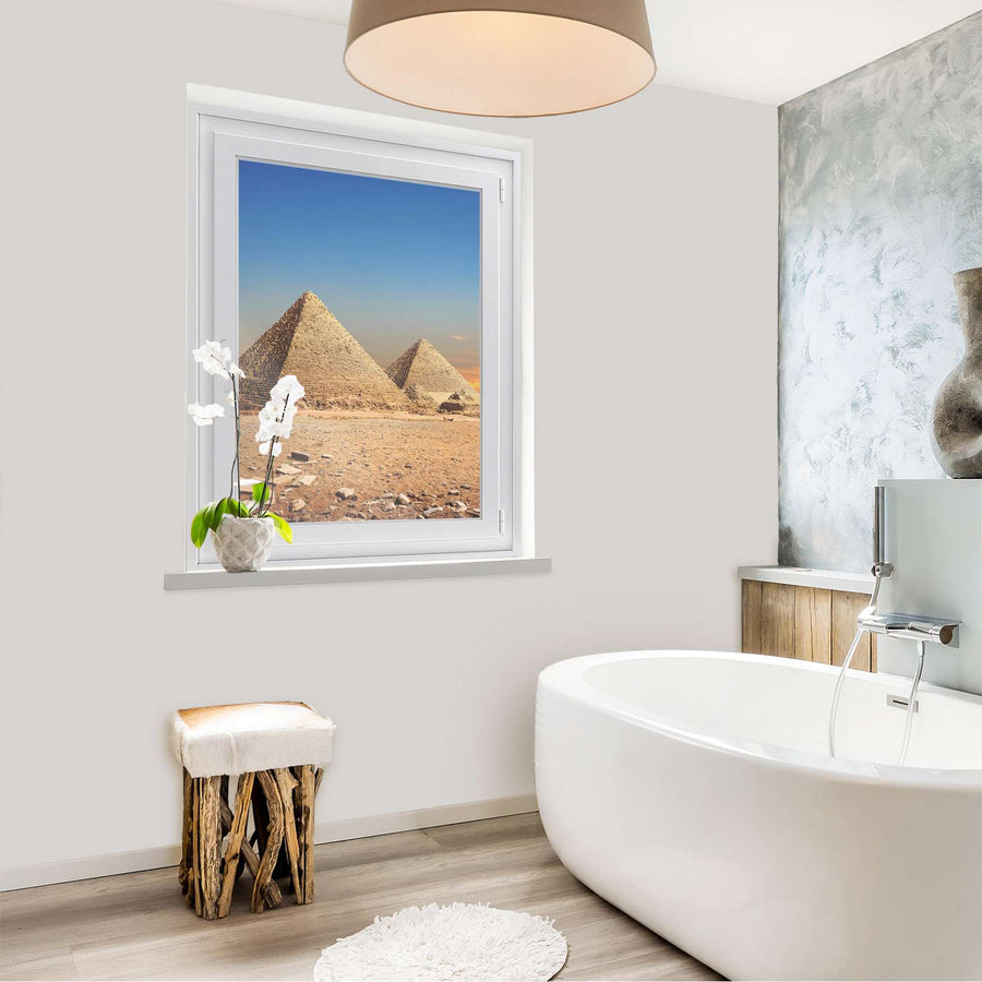 Fensterfolie [hoch] - Pyramids - 70x100 cm - Bad