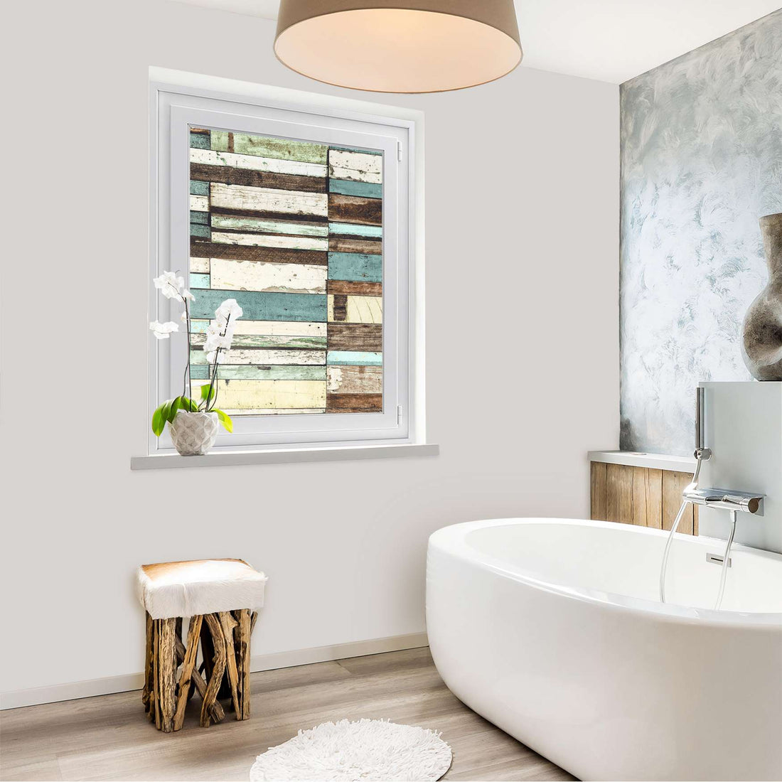 Fensterfolie [hoch] - Schiffsbruch - 70x100 cm - Bad