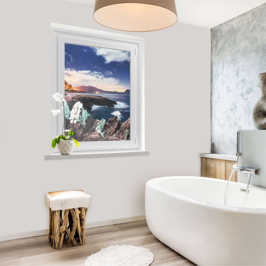 Fensterfolie [hoch] - Seaside - 70x100 cm - Bad