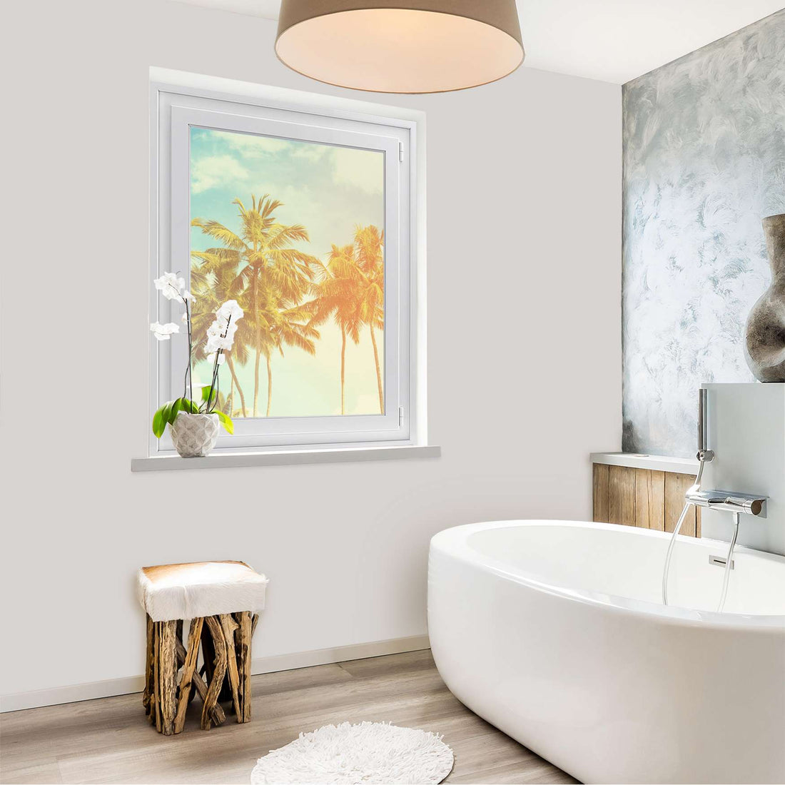 Fensterfolie [hoch] - Sun Flair - 70x100 cm - Bad