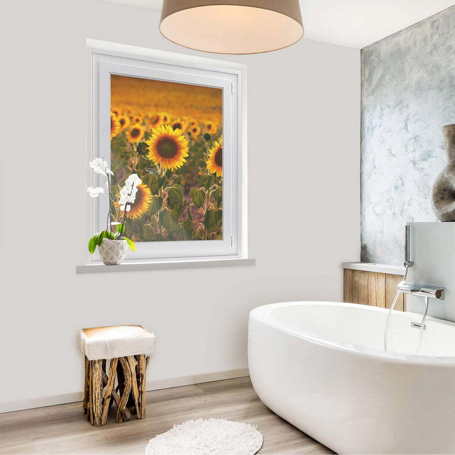 Fensterfolie [hoch] - Sunflowers - 70x100 cm - Bad