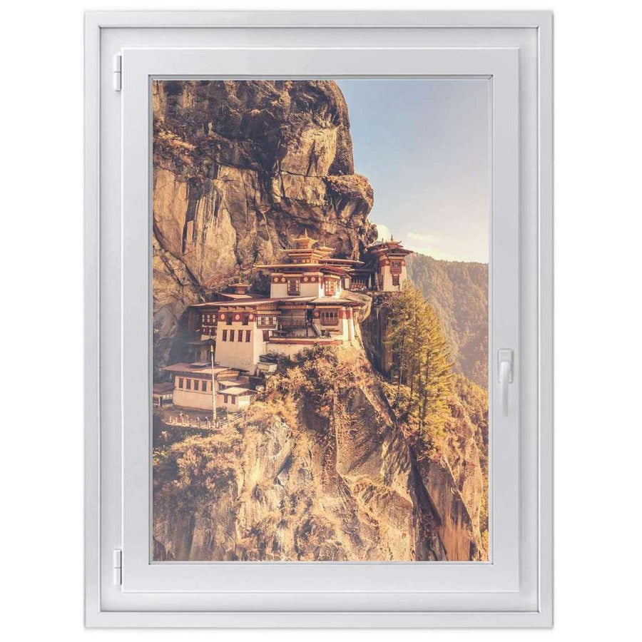 Fensterfolie [hoch] -Bhutans Paradise- Größe: 70x100 cm