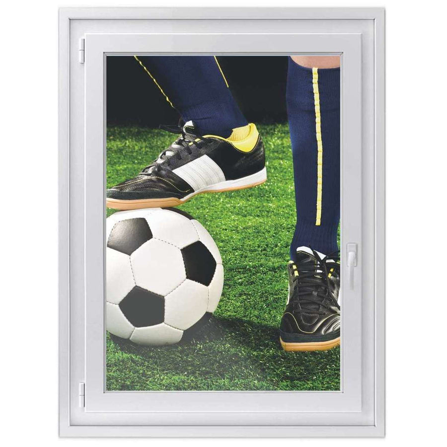 Fensterfolie [hoch] -Fussballstar- Größe: 70x100 cm