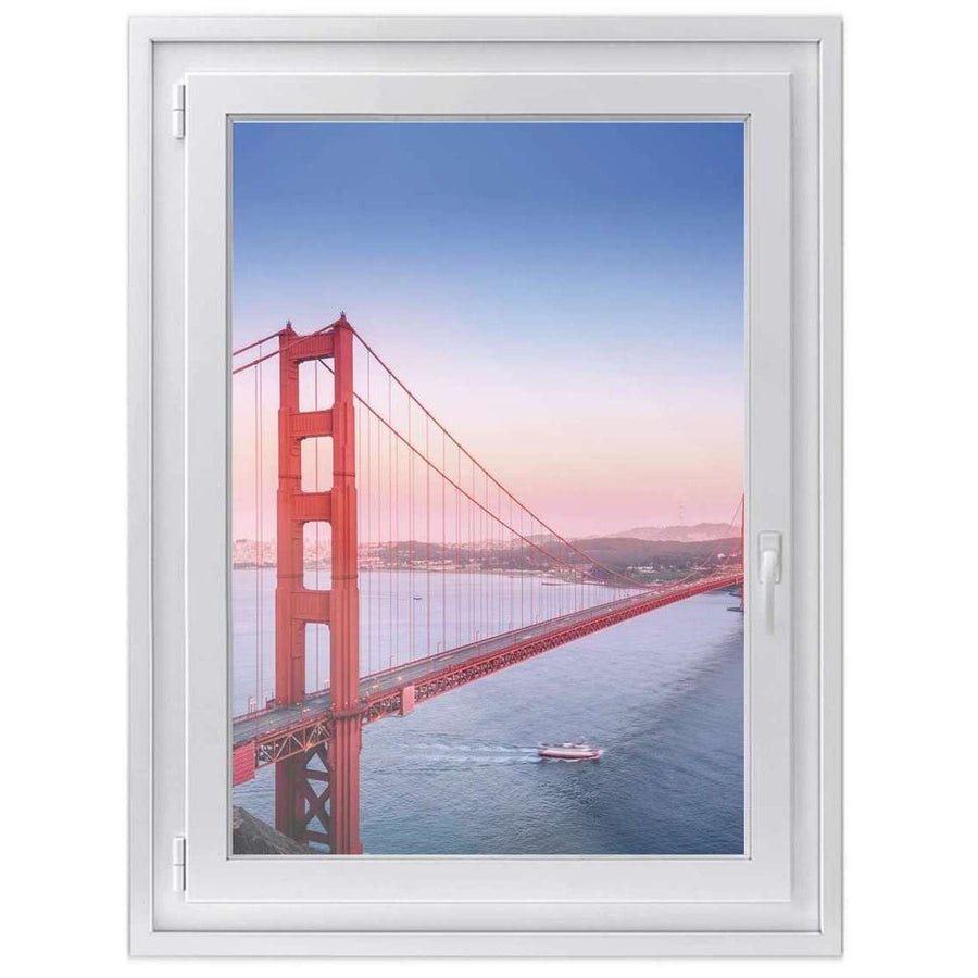 Fensterfolie [hoch] -Golden Gate- Größe: 70x100 cm