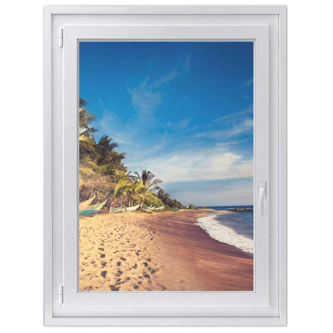 Fensterfolie [hoch] -Longboat Beach- Größe: 70x100 cm