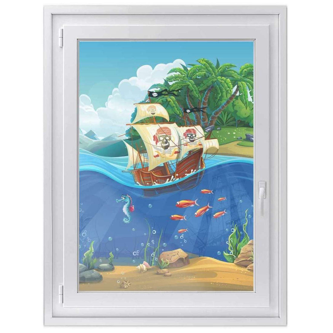 Fensterfolie [hoch] -Pirates- Größe: 70x100 cm