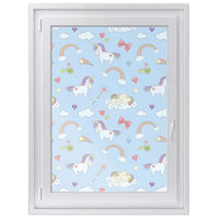 Fensterfolie [hoch] -Rainbow Unicorn- Größe: 70x100 cm