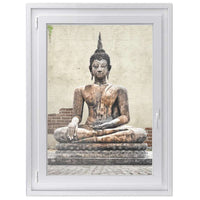 Fensterfolie [hoch] -Relaxing Buddha- Größe: 70x100 cm