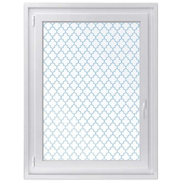 Fensterfolie [hoch] -Retro Pattern - Blau- Größe: 70x100 cm