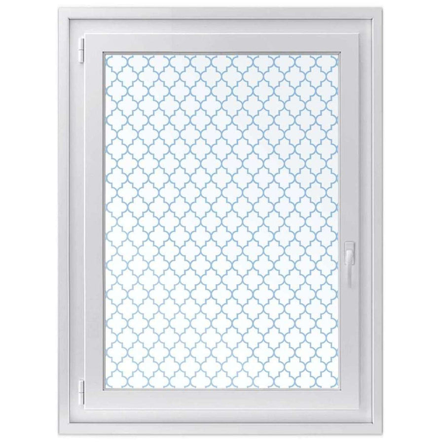 Fensterfolie [hoch] -Retro Pattern - Blau- Größe: 70x100 cm