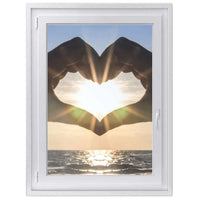 Fensterfolie [hoch] -Sunny Heart- Größe: 70x100 cm