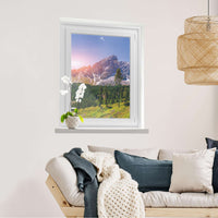 Fensterfolie [hoch] Alpenblick  - Wohnzimmer70cm x 100cm