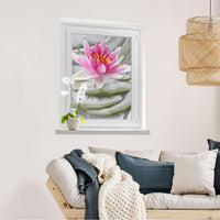 Fensterfolie [hoch] Flower Buddha  - Wohnzimmer70cm x 100cm