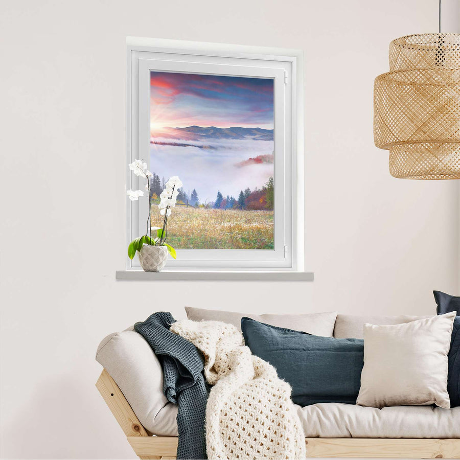 Fensterfolie [hoch] Herbstwald  - Wohnzimmer70cm x 100cm