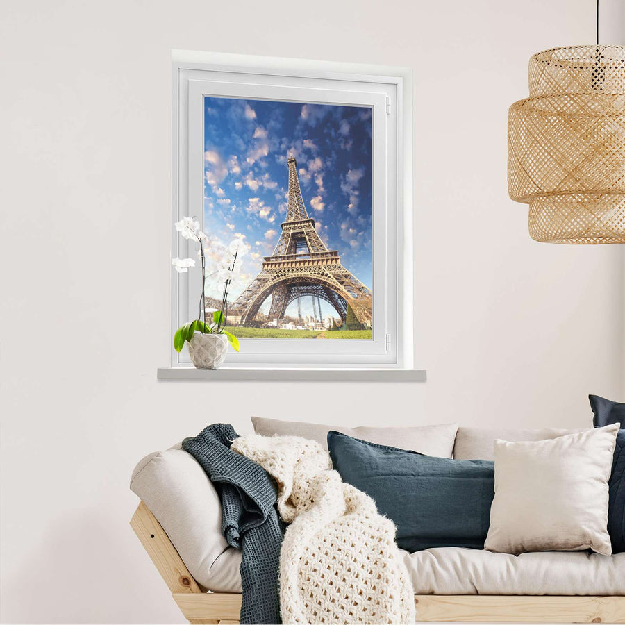 Fensterfolie [hoch] La Tour Eiffel  - Wohnzimmer70cm x 100cm