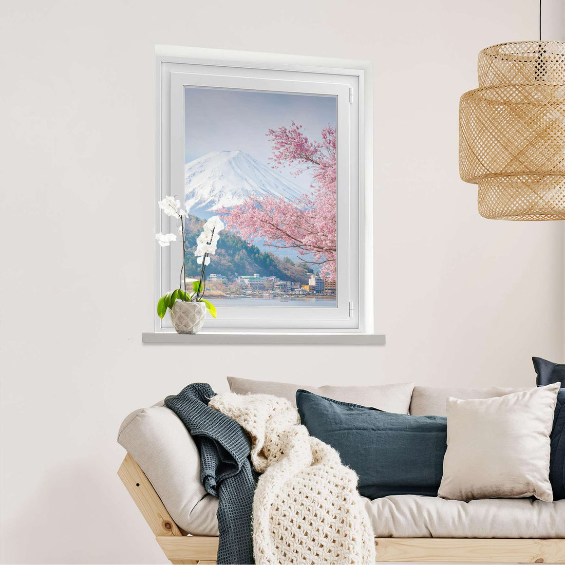 Fensterfolie [hoch] Mount Fuji  - Wohnzimmer70cm x 100cm