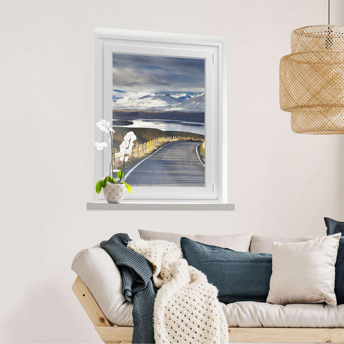 Fensterfolie [hoch] New Zealand  - Wohnzimmer70cm x 100cm