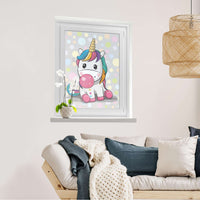 Fensterfolie [hoch] Rainbow das Einhorn  - Wohnzimmer70cm x 100cm