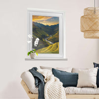 Fensterfolie [hoch] Reisterrassen  - Wohnzimmer70cm x 100cm