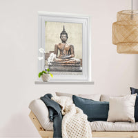 Fensterfolie [hoch] Relaxing Buddha  - Wohnzimmer70cm x 100cm