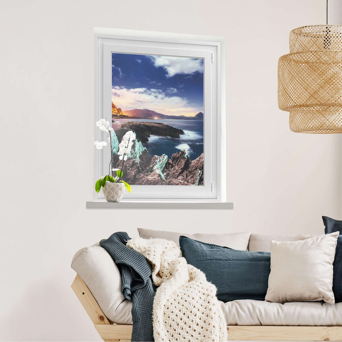Fensterfolie [hoch] Seaside  - Wohnzimmer70cm x 100cm