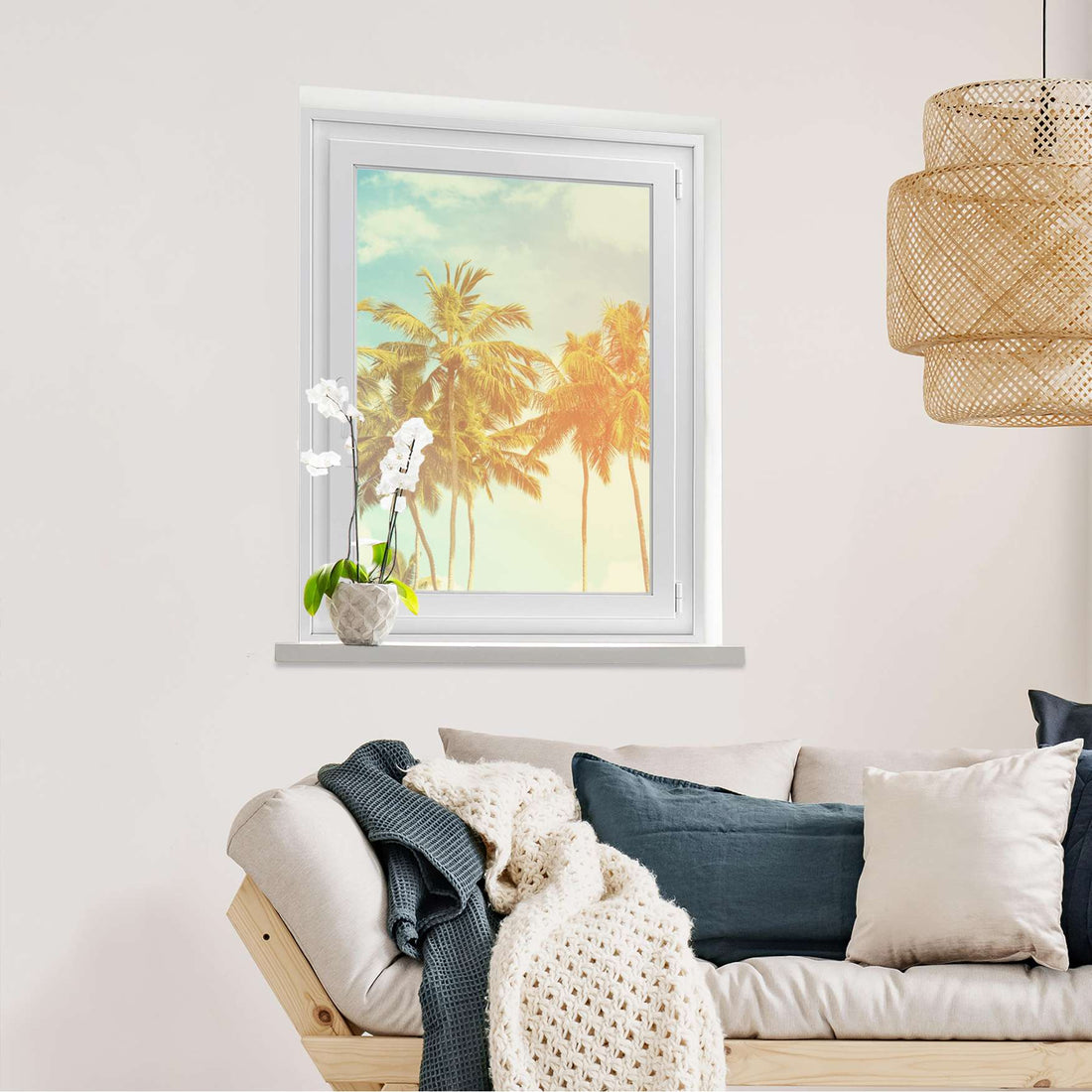 Fensterfolie [hoch] Sun Flair  - Wohnzimmer70cm x 100cm