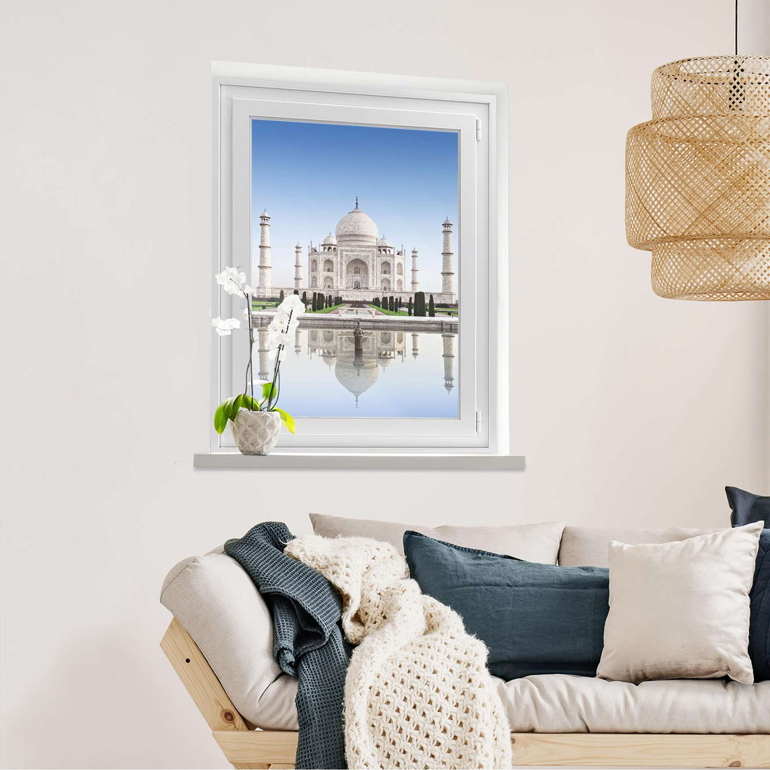 Fensterfolie [hoch] Taj Mahal  - Wohnzimmer70cm x 100cm
