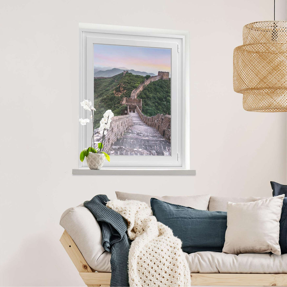Fensterfolie [hoch] The Great Wall  - Wohnzimmer70cm x 100cm