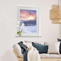 Fensterfolie [hoch] Zauberhafte Winterlandschaft  - Wohnzimmer70cm x 100cm
