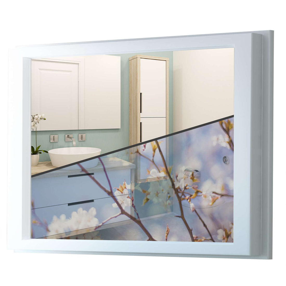 Fensterfolie [quer] - Apple Blossoms - 100x70 cm - Transparenz