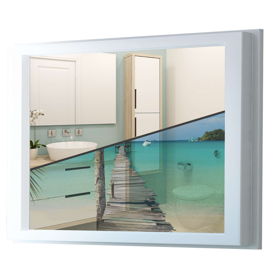 Fensterfolie [quer] - Blue Water - 100x70 cm - Transparenz