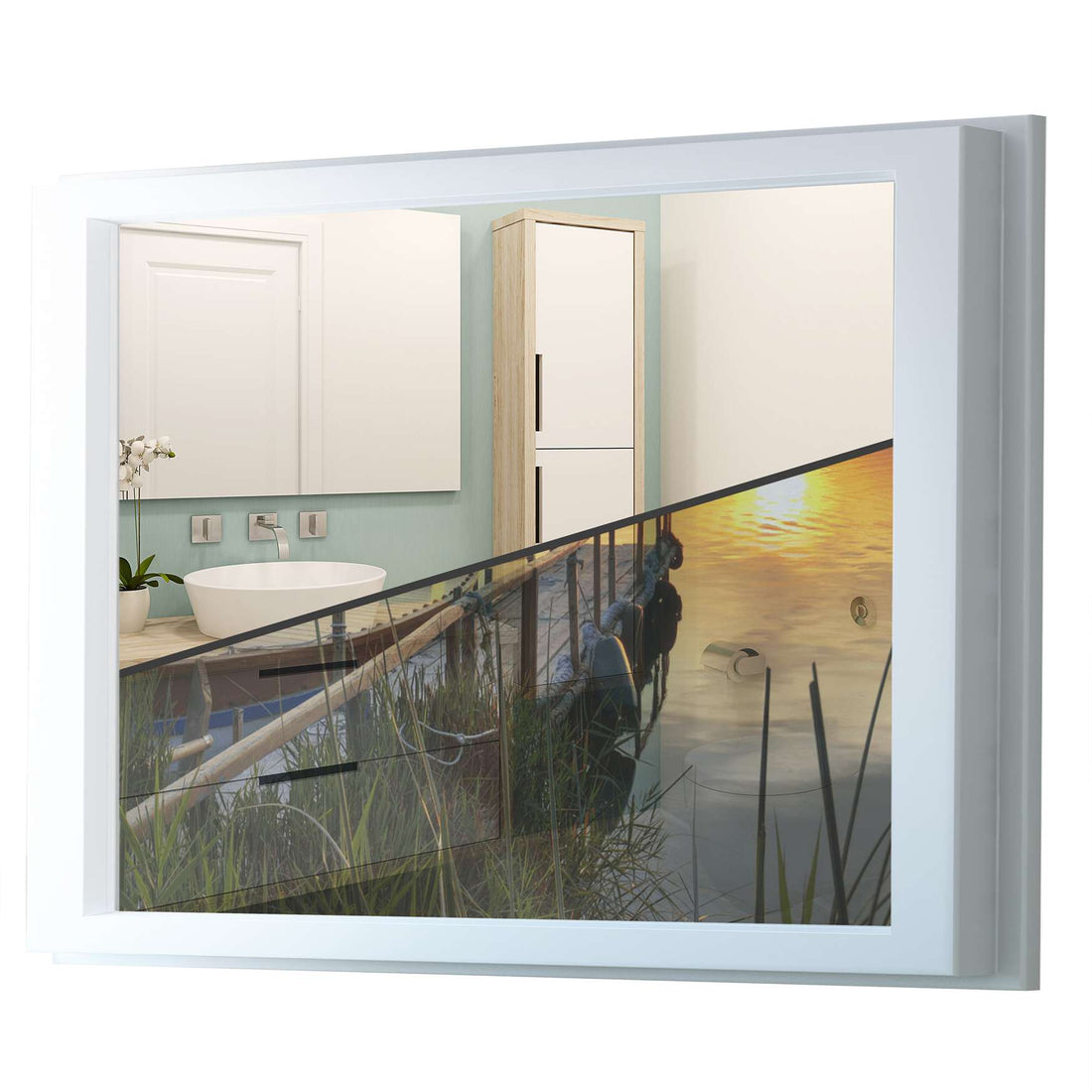 Fensterfolie [quer] - Bridge to the sun - 100x70 cm - Transparenz