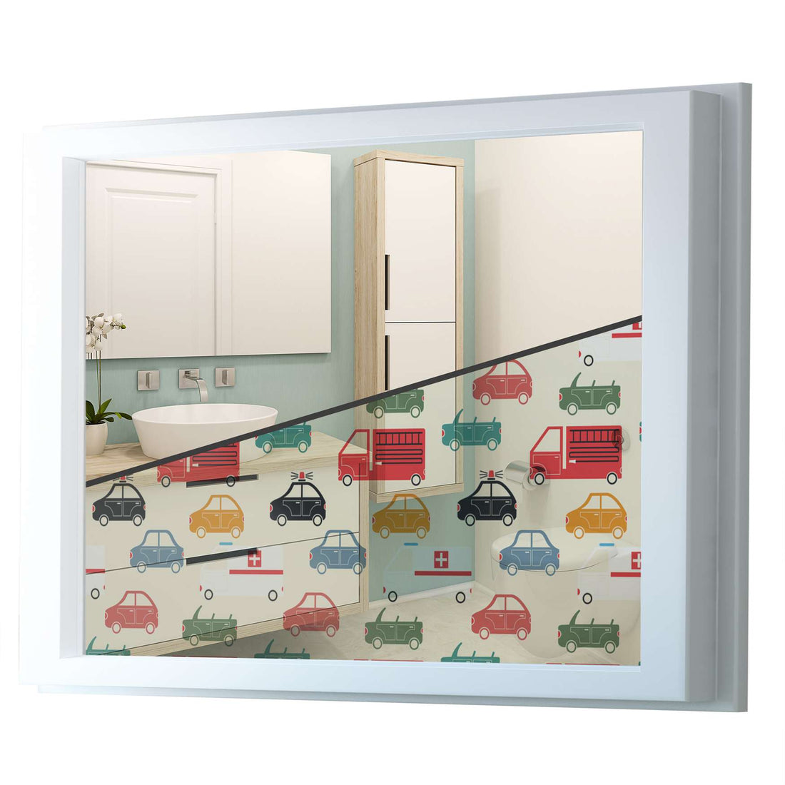 Fensterfolie [quer] - Cars - 100x70 cm - Transparenz