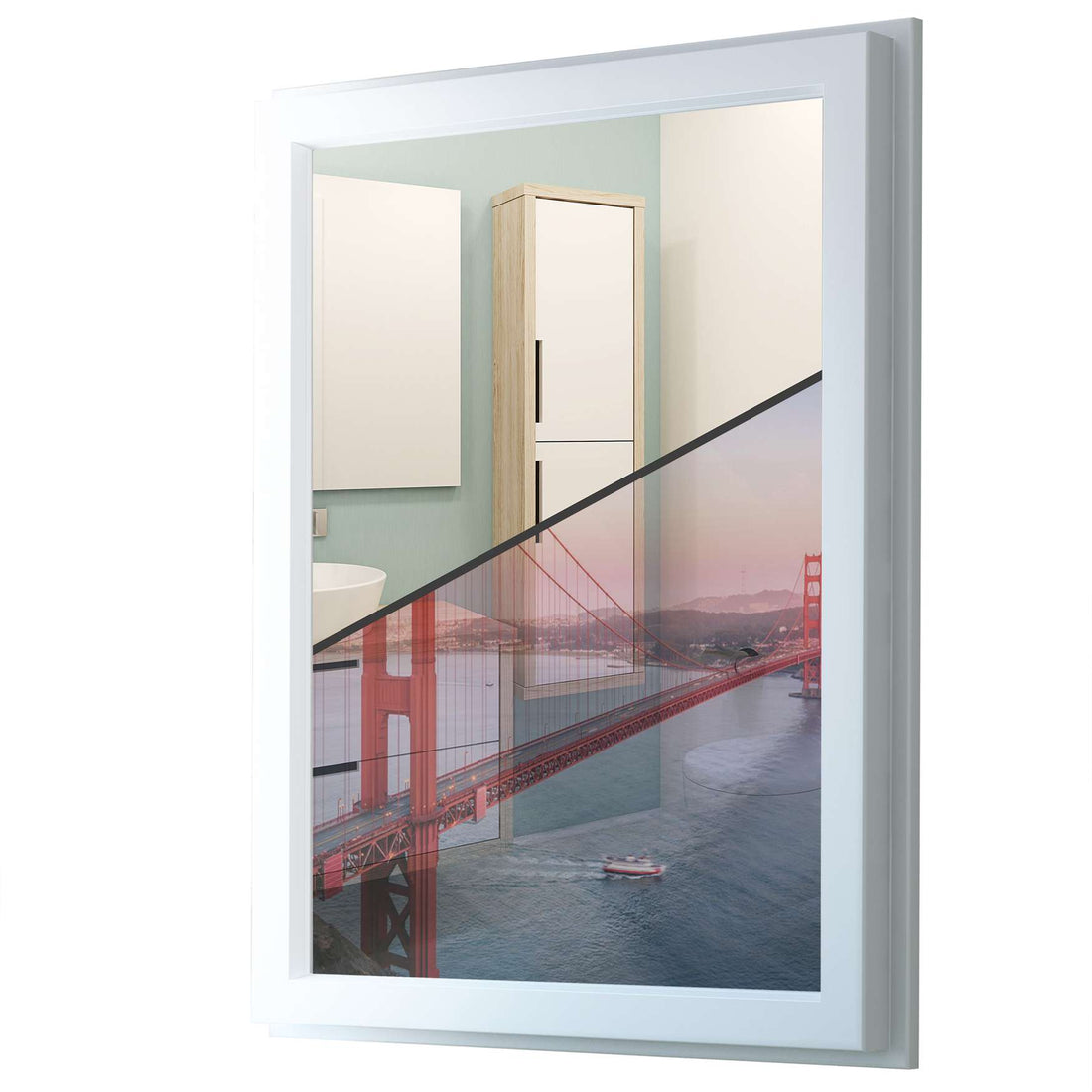 Fensterfolie [hoch] - Golden Gate - 70x100 cm - Transparenz