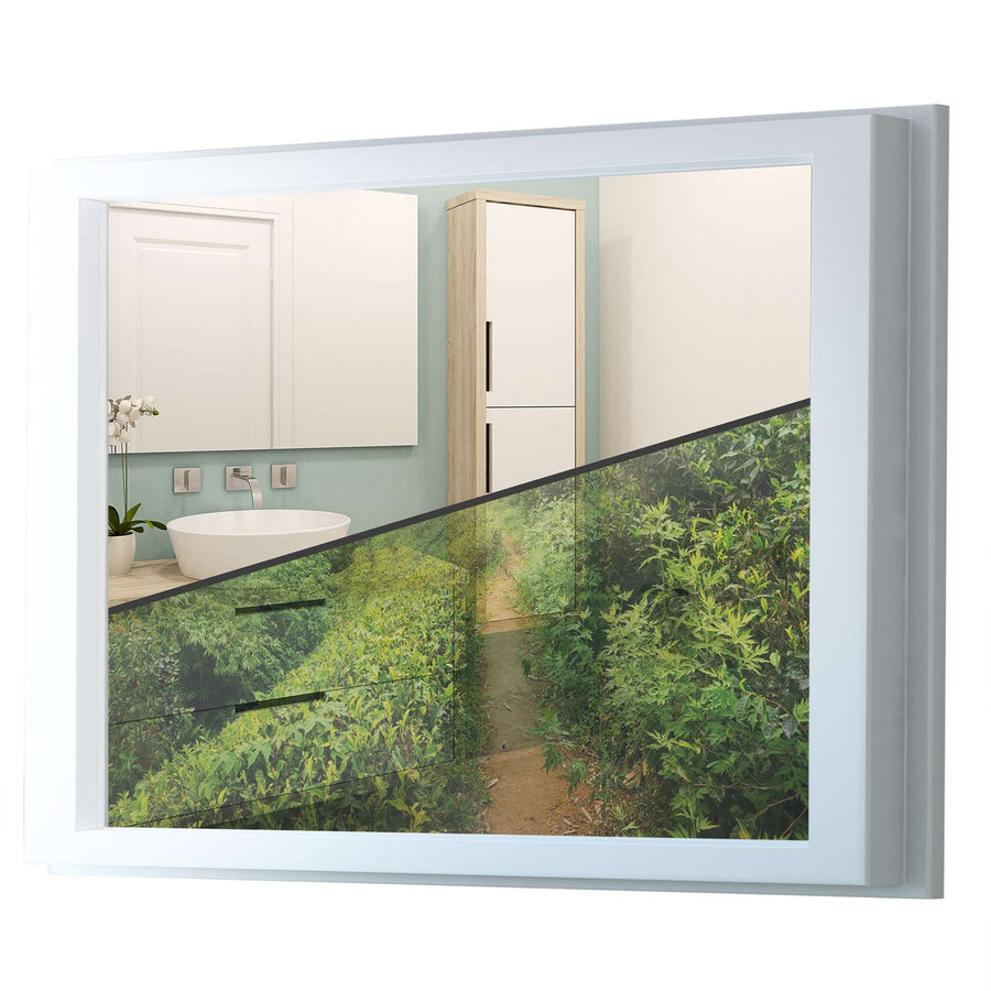Fensterfolie [quer] - Green Tea Fields - 100x70 cm - Transparenz