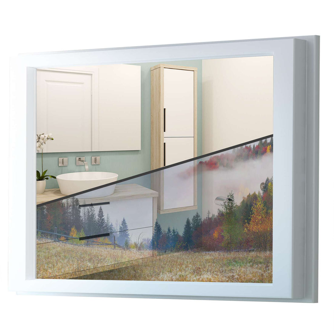 Fensterfolie [quer] - Herbstwald - 100x70 cm - Transparenz