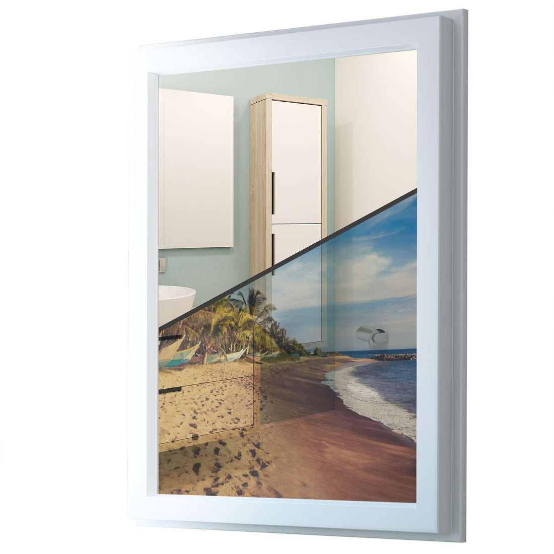 Fensterfolie [hoch] - Longboat Beach - 70x100 cm - Transparenz